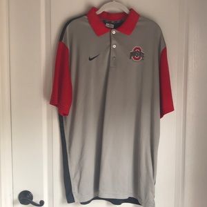 Men’s Nike Dri-Fit Ohio State Polo Size XL. Has callouts